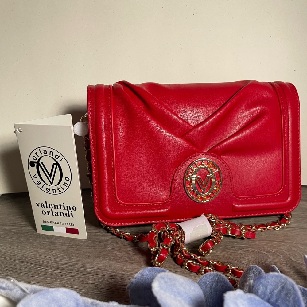 Valentino Orlandi Crossbody Purse Red NWT